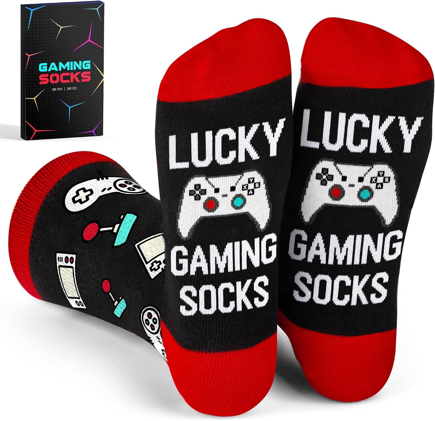 Gamer Gifts - Gaming Themed Socks for Teen Boys, Cool Birthday Gifts for Gamers, Perfect for Young Enthusiasts Who Love Gaming
