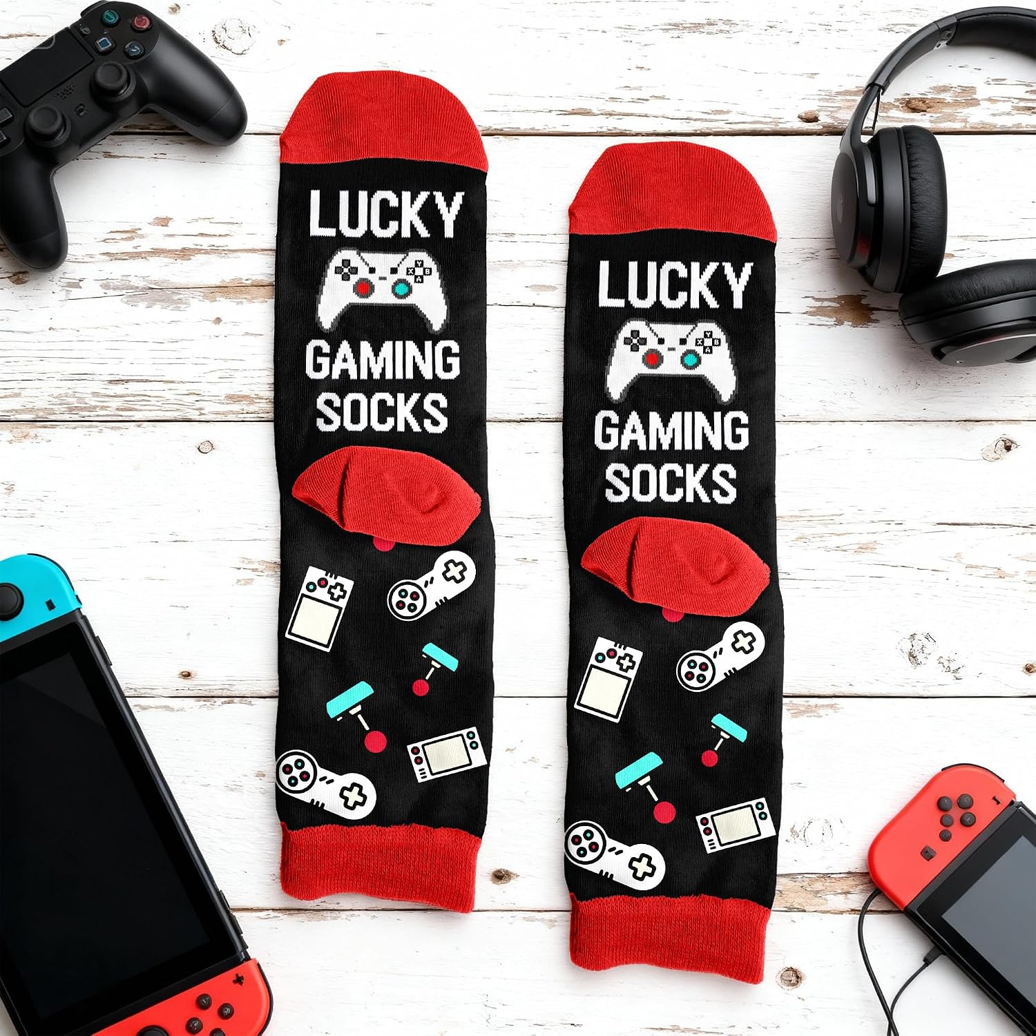 Gamer Gifts - Gaming Themed Socks for Teen Boys, Cool Birthday Gifts for Gamers, Perfect for Young Enthusiasts Who Love Gaming thumbnail
