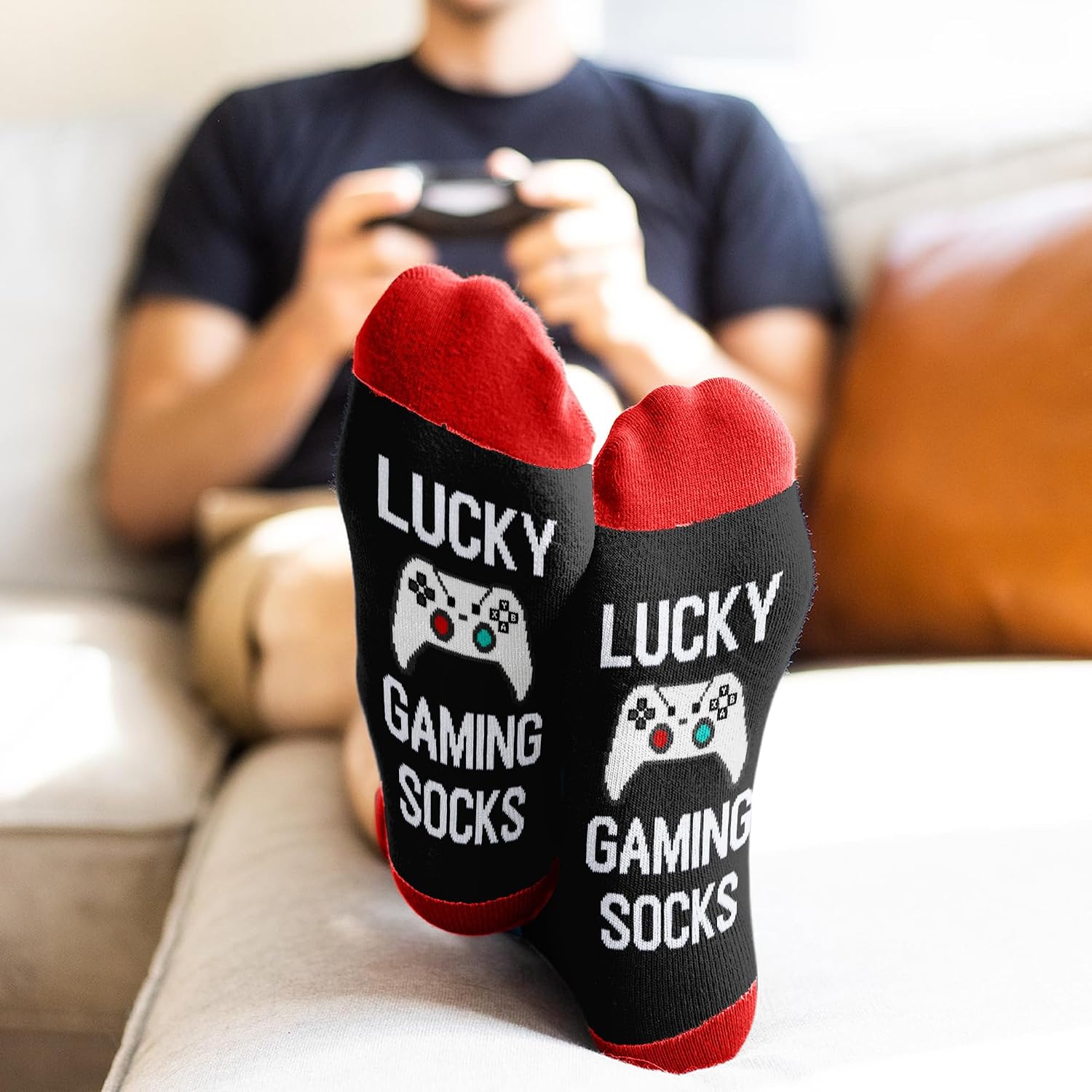 Gamer Gifts - Gaming Themed Socks for Teen Boys, Cool Birthday Gifts for Gamers, Perfect for Young Enthusiasts Who Love Gaming thumbnail