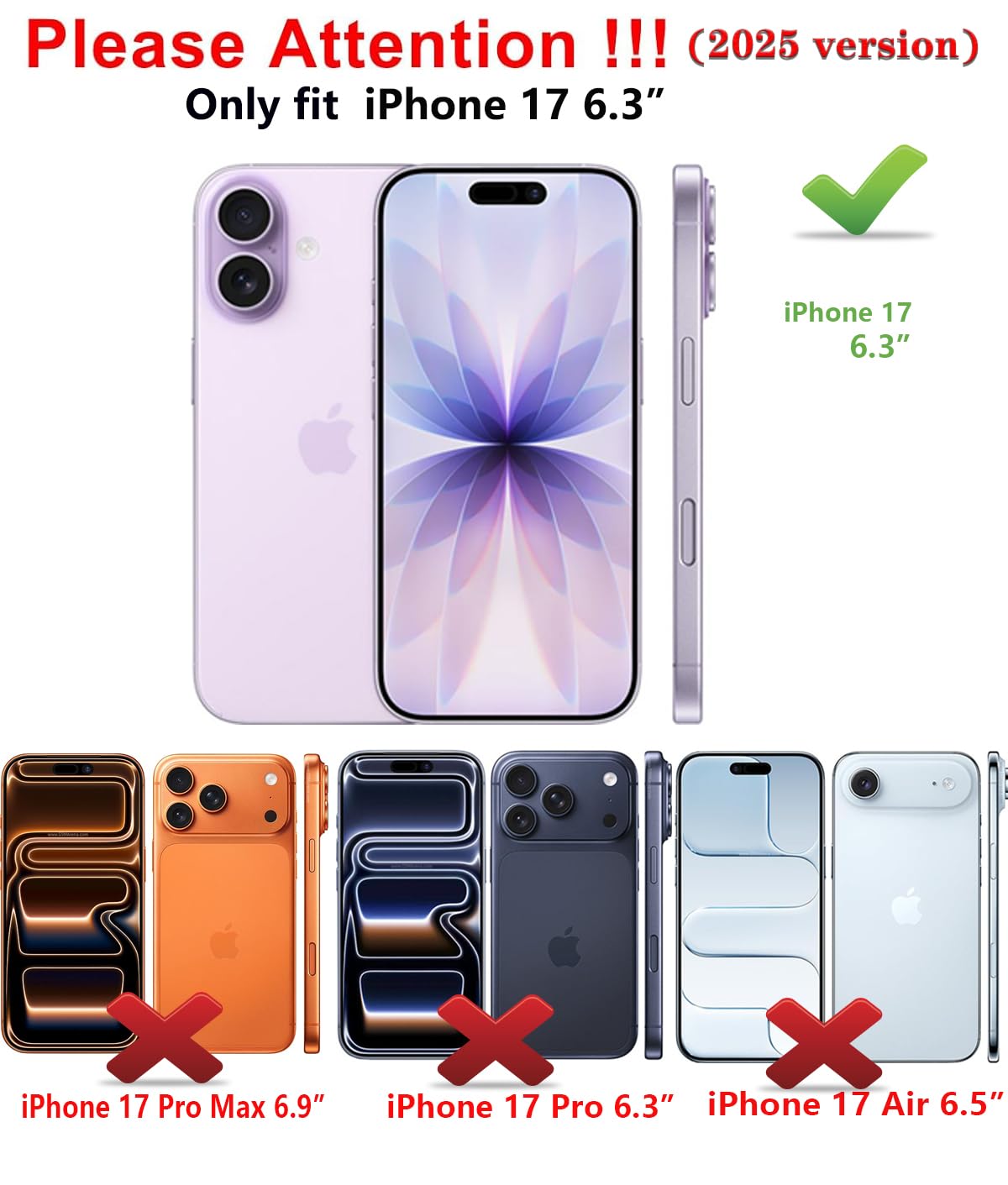 Qinmay Compatible with iPhone 17 Case Wallet,Built-in Card Holder, Heavy Duty Protective Dual Layer Shockproof Hidden Card Slot Slim Wallet Phone Cover for iPhone 17 ，Green thumbnail