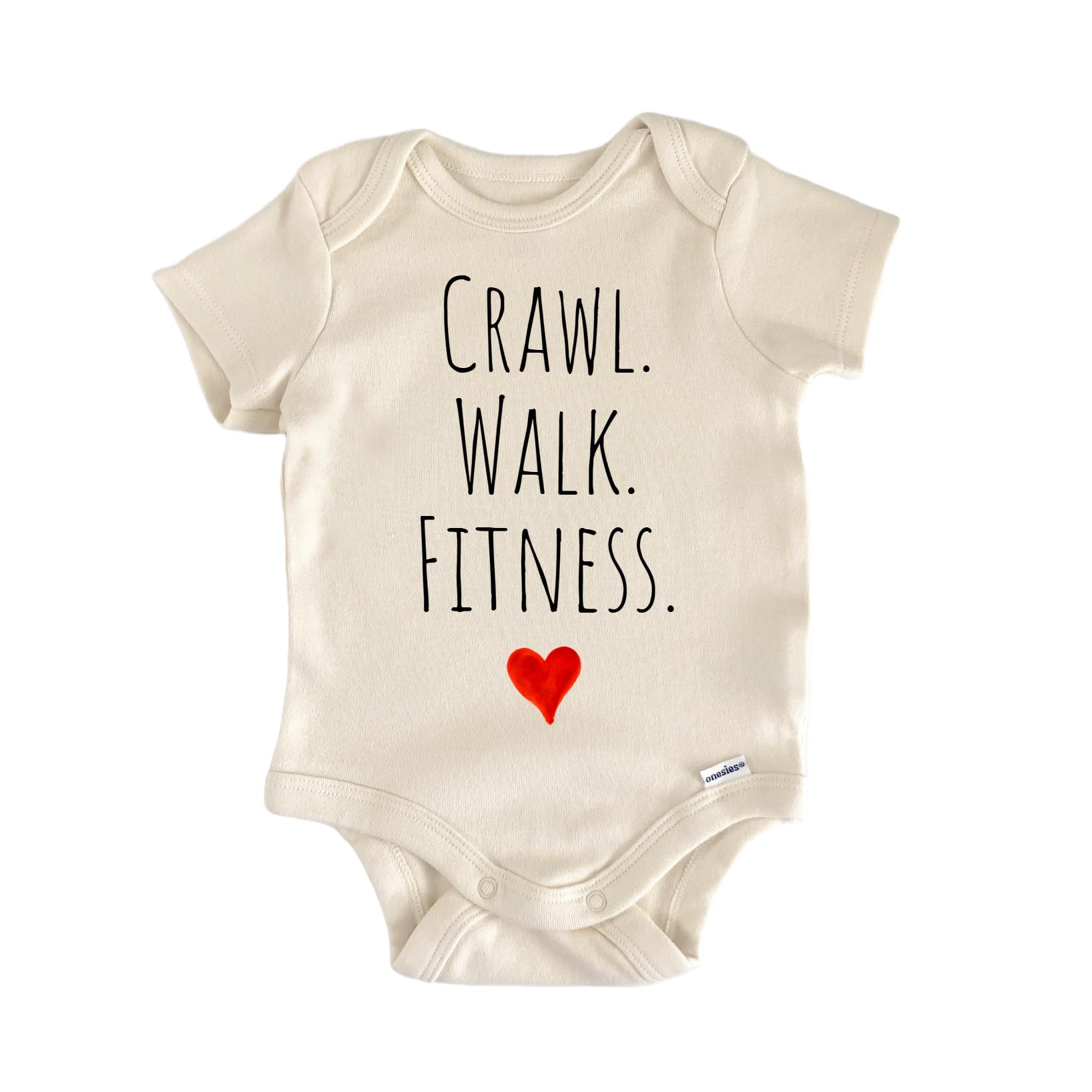 Crawl Walk Fitness - Baby Boy Girl Clothes Bodysuit Funny Cute
