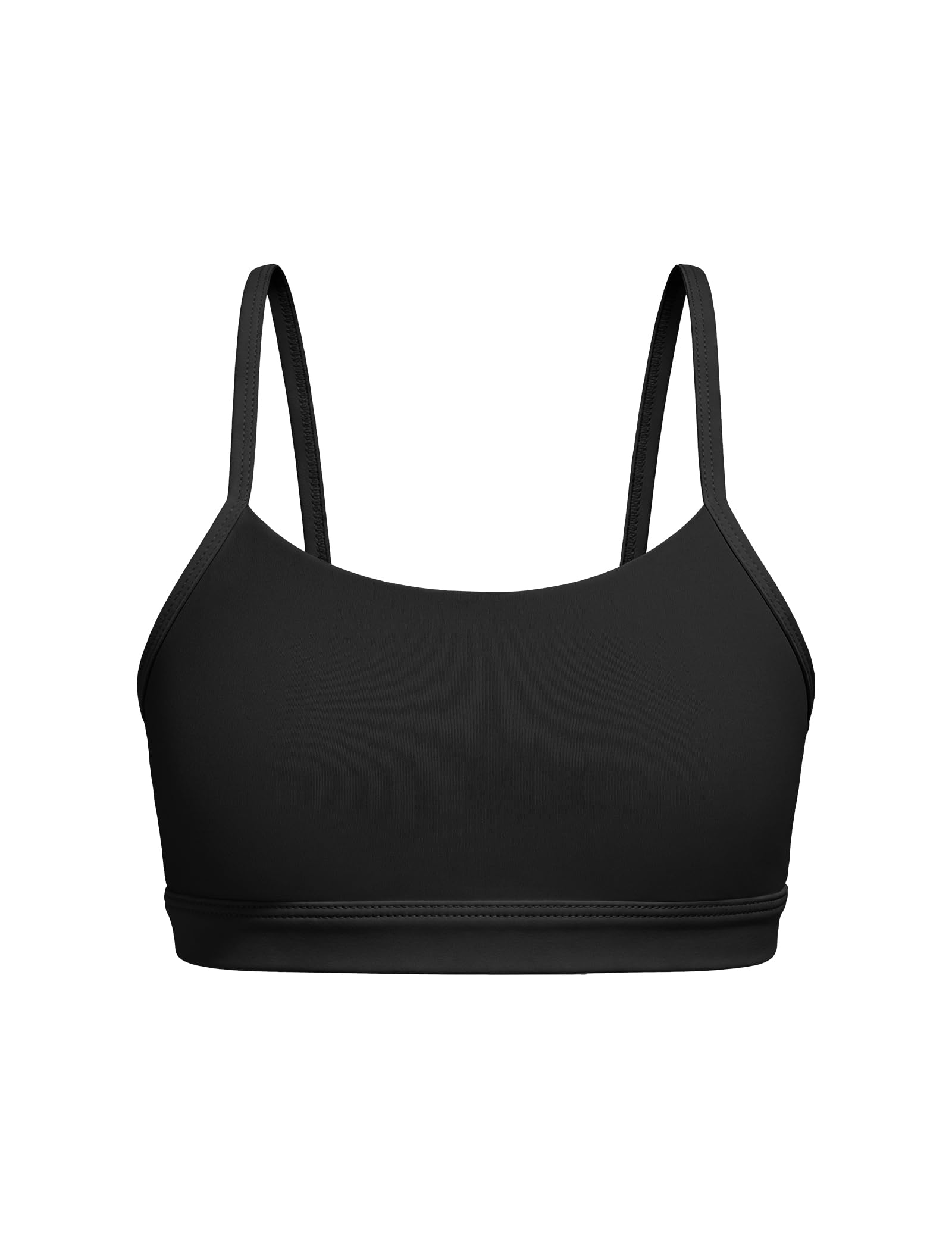 JOCMIC Girls Sports Bra Soft Training Bras with Removable Padding Tank | Light Support, Removable Pads, Yoga, Extremely Soft, Scoop Neck, Adjustable Spaghetti Straps, for Girls