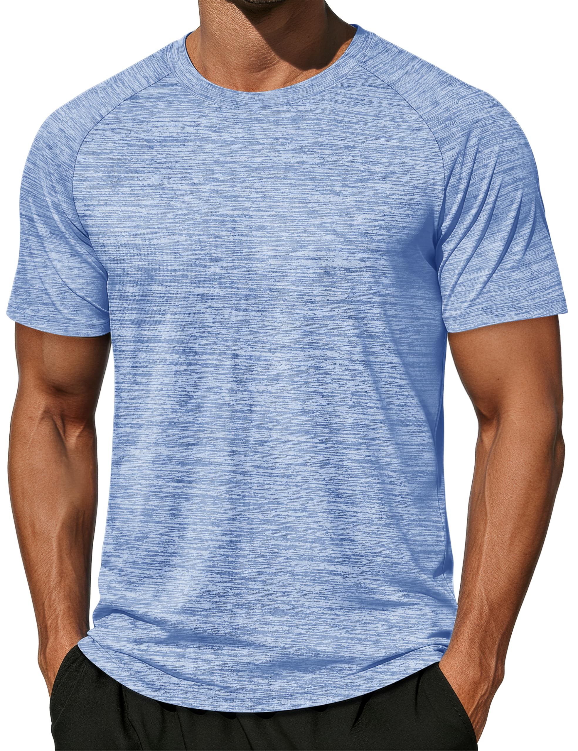 MAGCOMSEN Men's Short Sleeve Moisture Wicking Shirts Athletic Running Workout T-Shirts Performance Breathable Tshirt