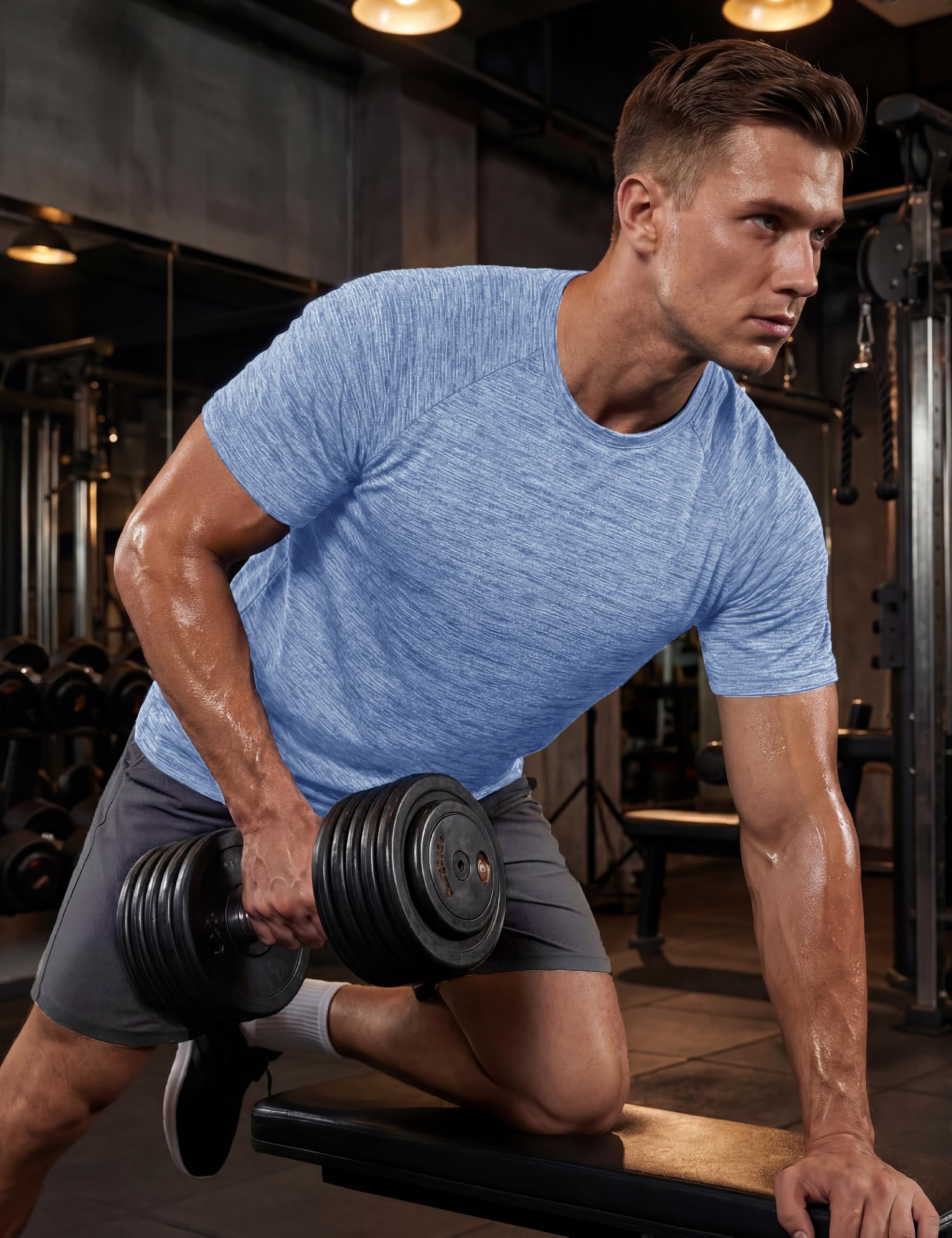MAGCOMSEN Men's Short Sleeve Moisture Wicking Shirts Athletic Running Workout T-Shirts Performance Breathable Tshirt thumbnail