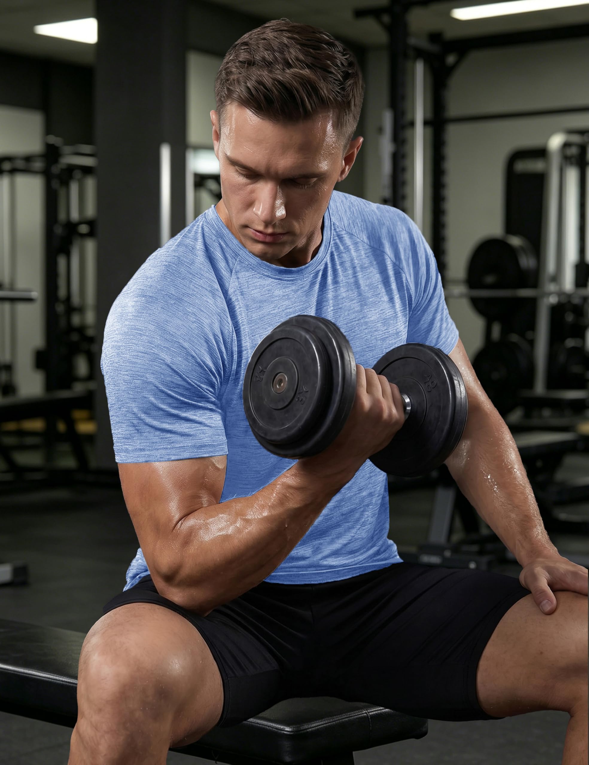 MAGCOMSEN Men's Short Sleeve Moisture Wicking Shirts Athletic Running Workout T-Shirts Performance Breathable Tshirt thumbnail