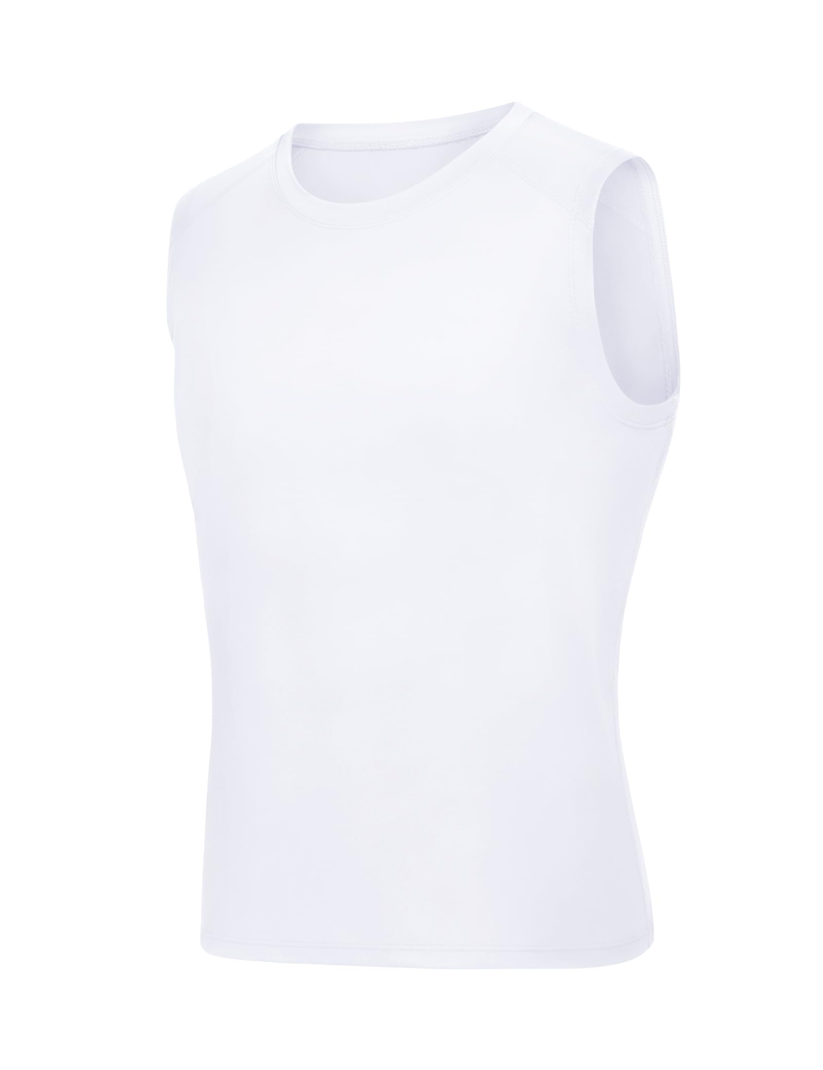 Somaibo Boys Sleeveless Compression Shirt Kids Football Undershirt | Quick Dry Youth Athletic Tank Tops for Basketball Workout Baseball Softball