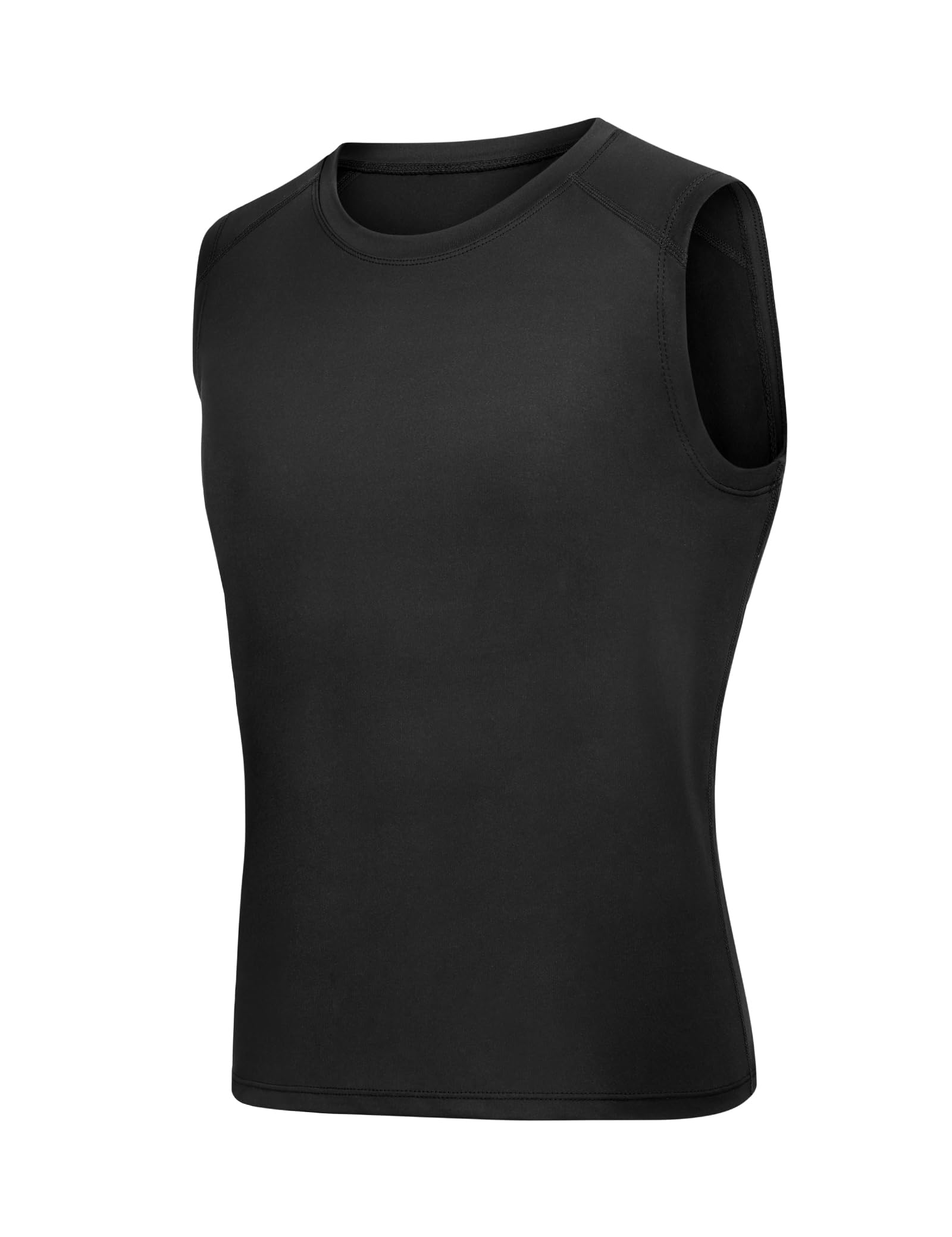 Somaibo Boys Sleeveless Compression Shirt Kids Football Undershirt | Quick Dry Youth Athletic Tank Tops for Basketball Workout Baseball Softball thumbnail