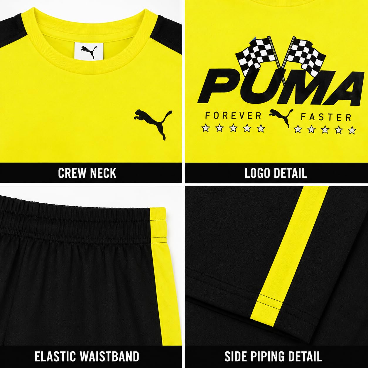 PUMA Boys 2 Piece Dry Fit Tee & Performance Active Shorts Set (Sizes 4-16) | Moisture Wicking Athletic Fabric, Breathable Lightweight Comfort, Great for Sports, Training & Active Play thumbnail