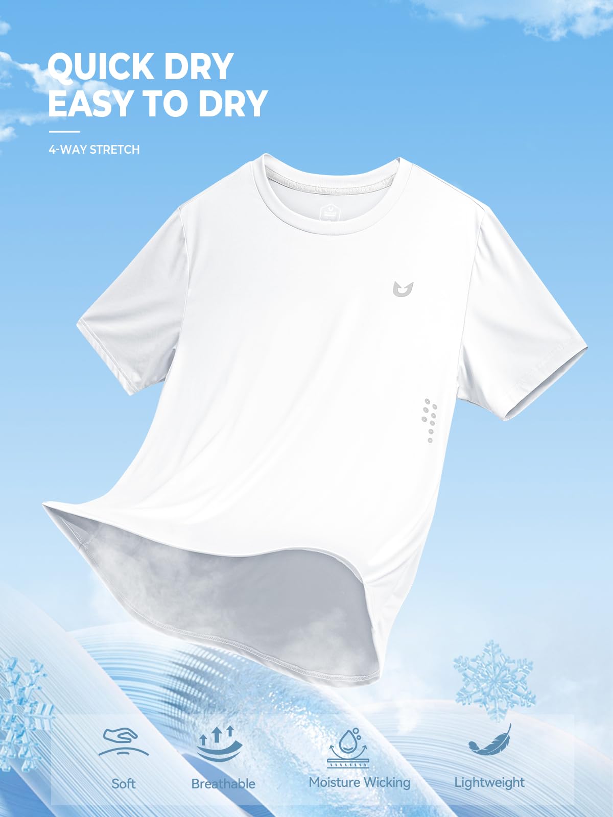 NORTHYARD Men's Athletic Running T-Shirts Quick-Dry Lightweight Workout | Gym, Hiking, Outdoor, Tennis, Sport, Casual, Fishing, Basketball, UPF 50+, Breathable, Moisture-wicking, Reflective Printed thumbnail