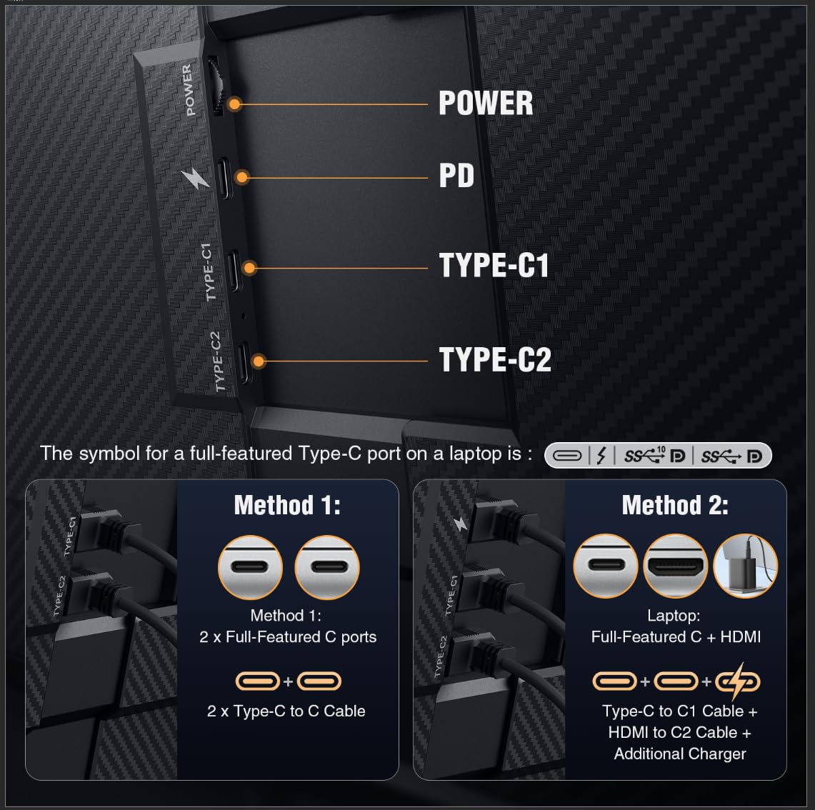 APILDELLA 15.6’’ Triple Laptop Screen Extender, 1080P FHD Portable Dual Monitor for Laptop USB C HDMI, Plug-Play Monitor Extender for Triple Display for Mac/Windows, Fit 13”-17.3” Laptops thumbnail