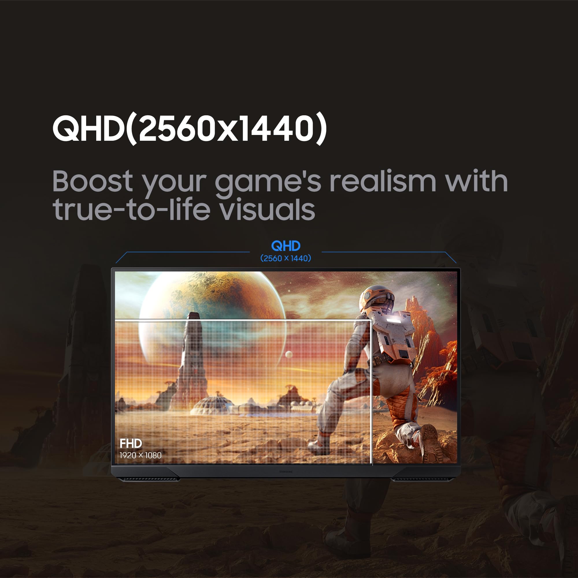 Samsung 27" Odyssey G5 (G51F) Gaming Monitor - QHD (1440P), 180Hz, 1ms, AMD FreeSync, HDR10, Height Adjustable Stand, Black Equalizer, Virtual Aim Point, Auto Source Switch+, LS27FG512ENXZA thumbnail