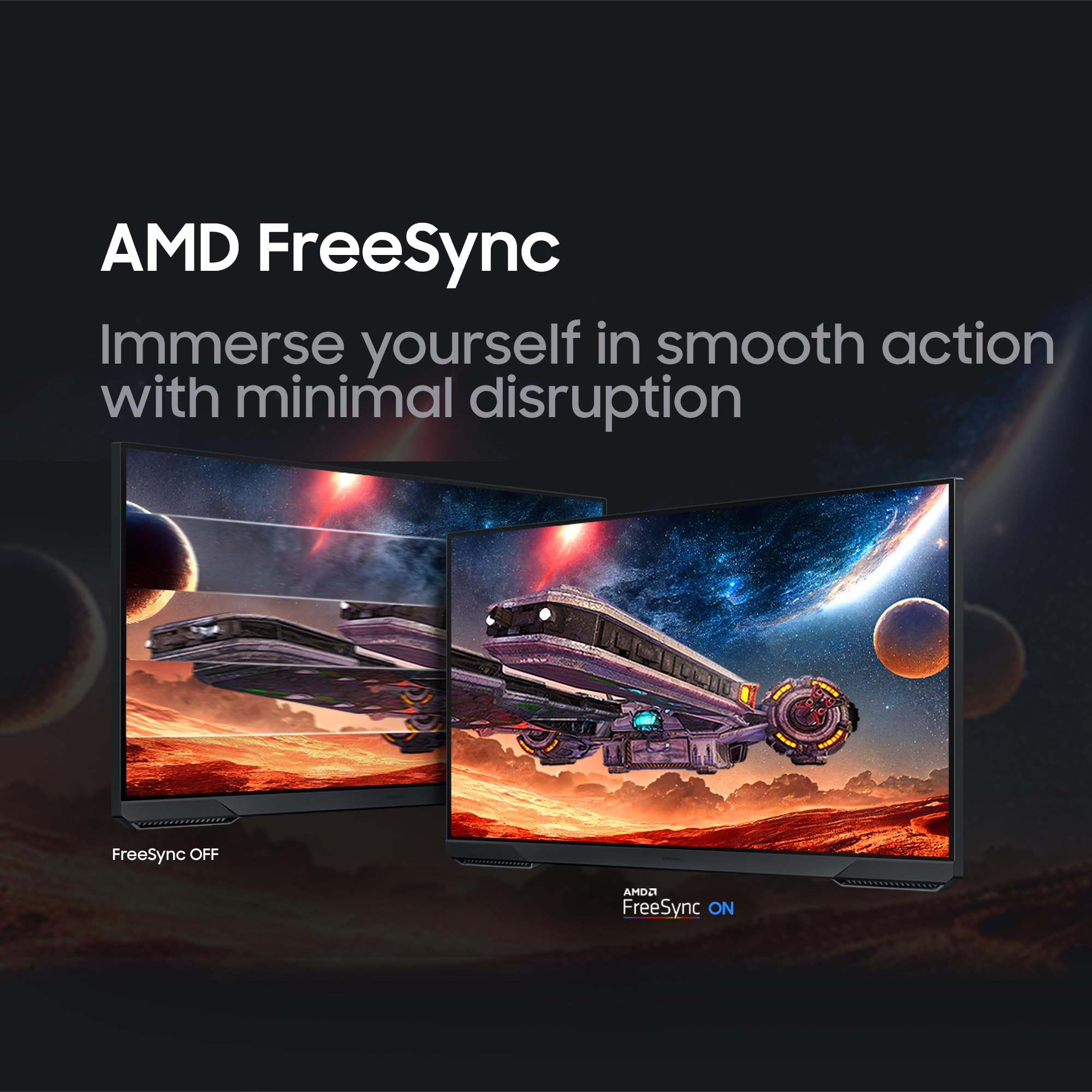 Samsung 27" Odyssey G5 (G51F) Gaming Monitor - QHD (1440P), 180Hz, 1ms, AMD FreeSync, HDR10, Height Adjustable Stand, Black Equalizer, Virtual Aim Point, Auto Source Switch+, LS27FG512ENXZA thumbnail