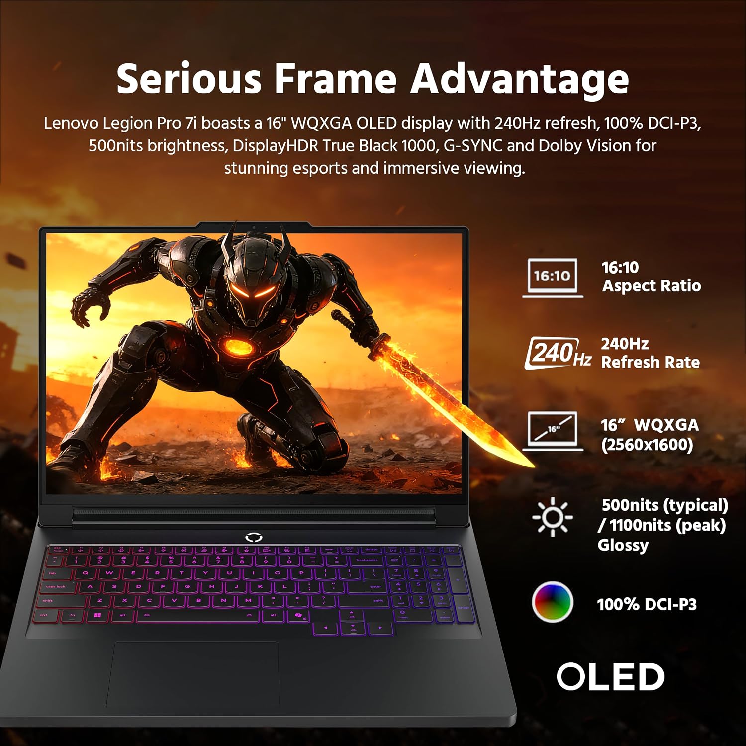 Lenovo Legion Pro 7i 16" WQXGA 240Hz Gaming Laptop, Intel Core Ultra 9 275HX, GeForce RTX 5080 GDDR7, 32GB DDR5, 2TB Storage (1TB PCIe SSD&1TB Docking Station), Backlit Keyboard, Win 11 Pro, Black thumbnail