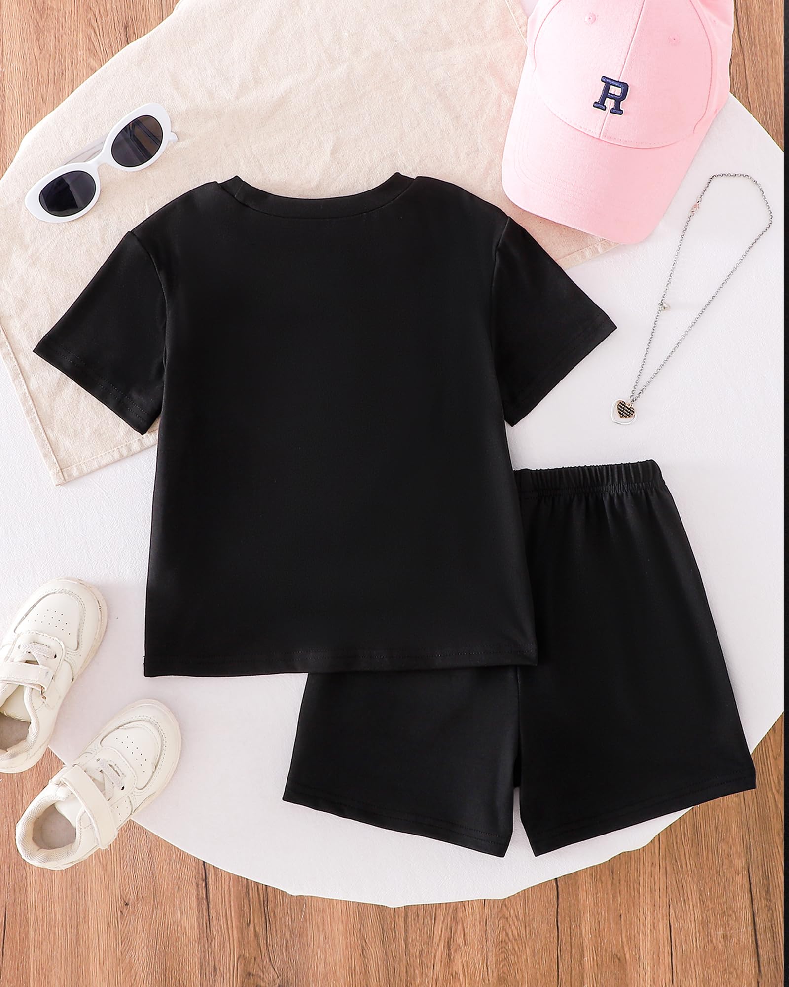 Doresbebe Kid Girls Clothes Summer Girls Outfits Pattern T-shirt Tops+Leggings Shorts Set 2 Piece Spring Clothes Set thumbnail