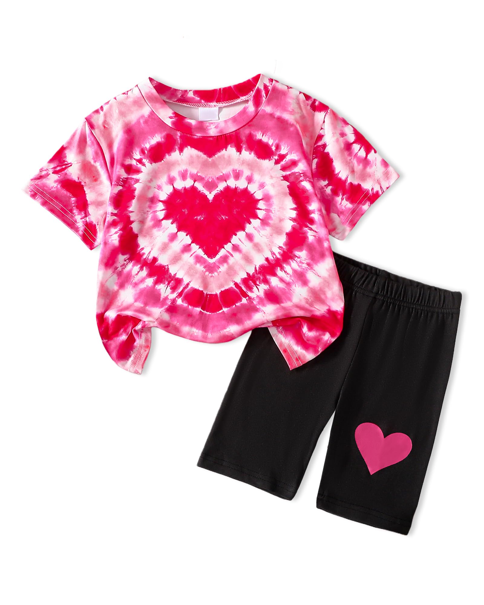 Doresbebe Kid Girls Clothes Summer Girls Outfits Pattern T-shirt Tops+Leggings Shorts Set 2 Piece Spring Clothes Set thumbnail