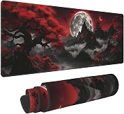 Gaming Mouse Pad Large, Waterproof Extra Large Mousepad with Stitched Edges, 31.5" x 15.7" Non-Slip Rubber Base Office Big Long Keyboard Pad for Office Gamer Home XXL, (Blue Square) thumbnail