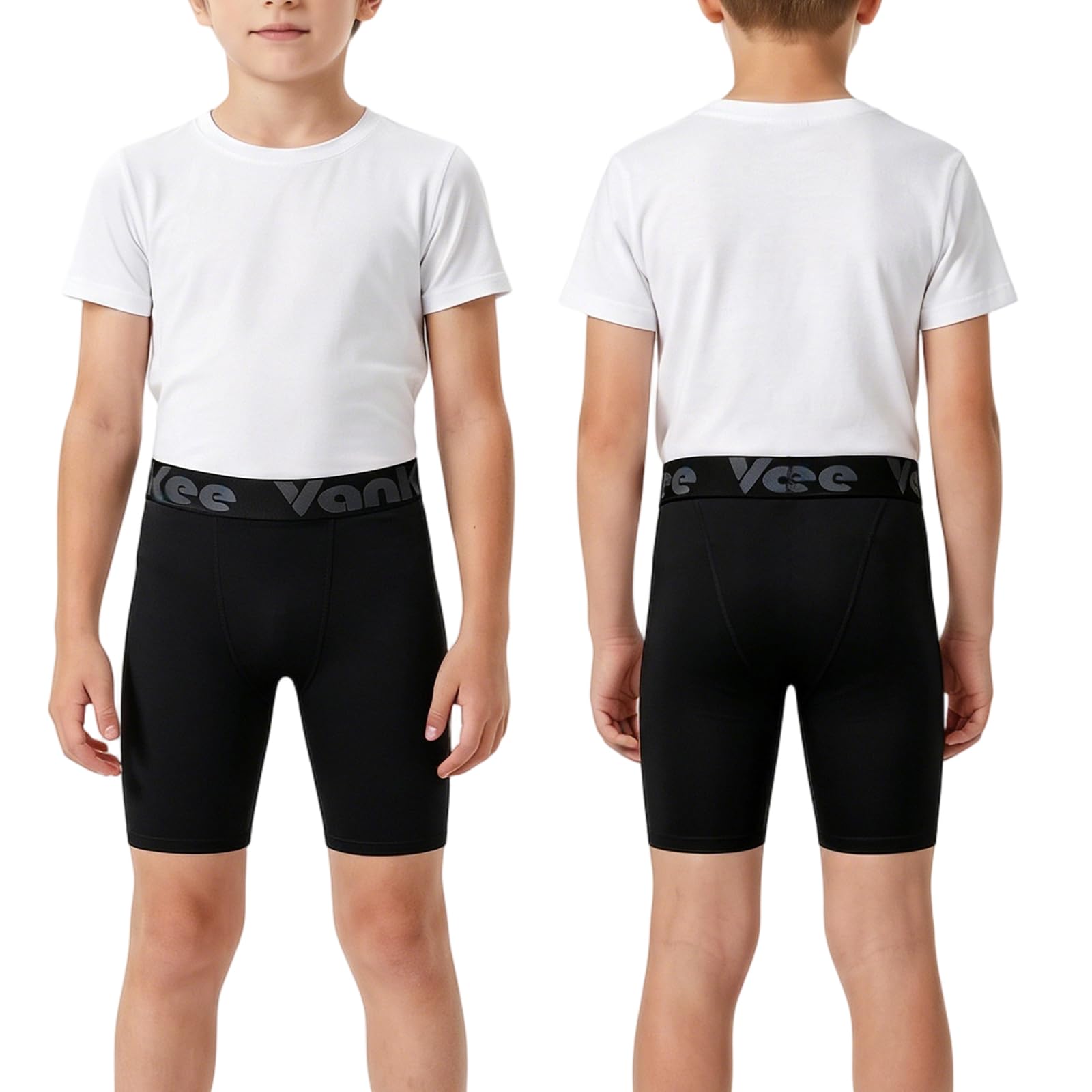 Youth Boys Compression Shorts Quick Dry Athletic Base Layer Workout Underwear Sports Gear Pants for Baseball Football thumbnail