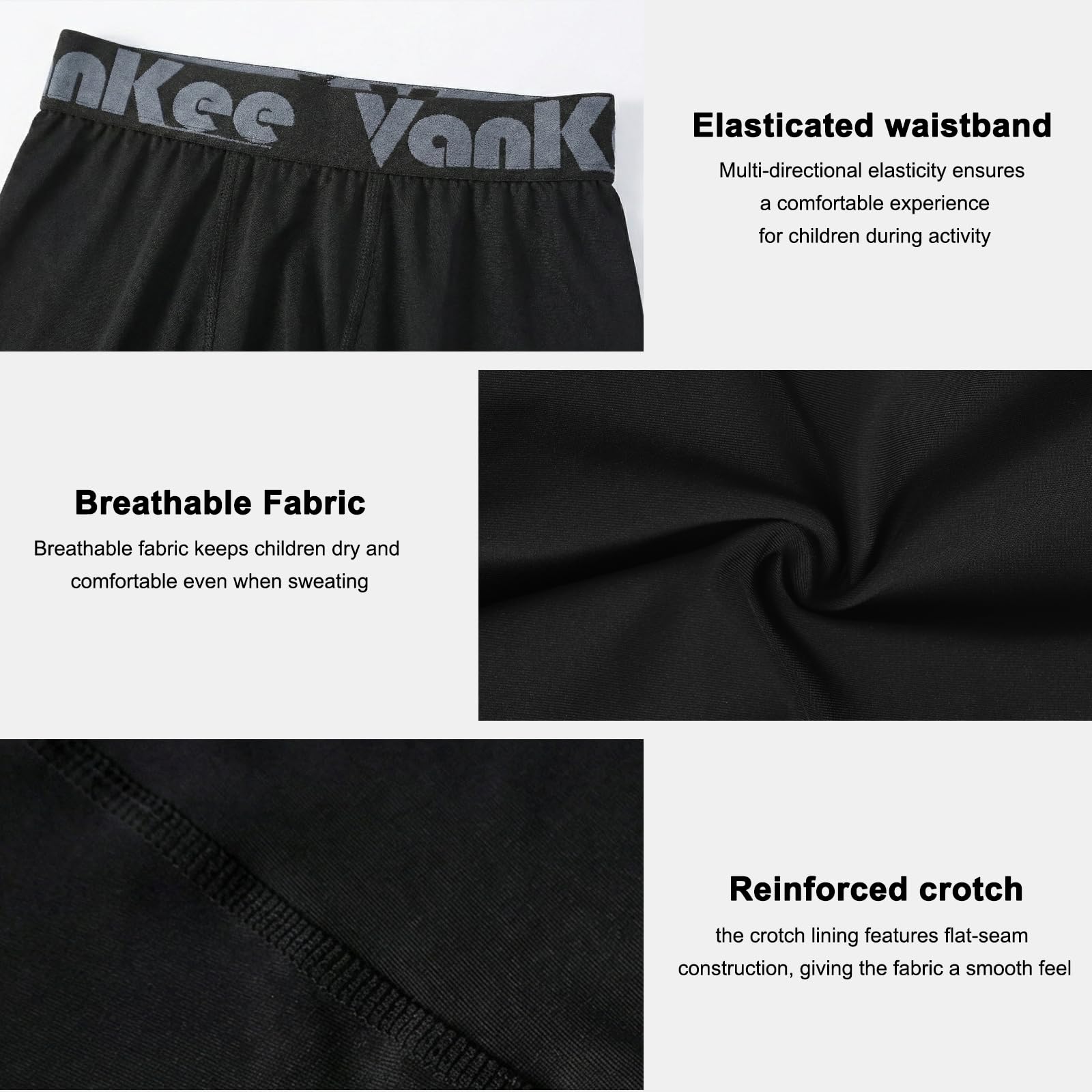 Youth Boys Compression Shorts Quick Dry Athletic Base Layer Workout Underwear Sports Gear Pants for Baseball Football thumbnail