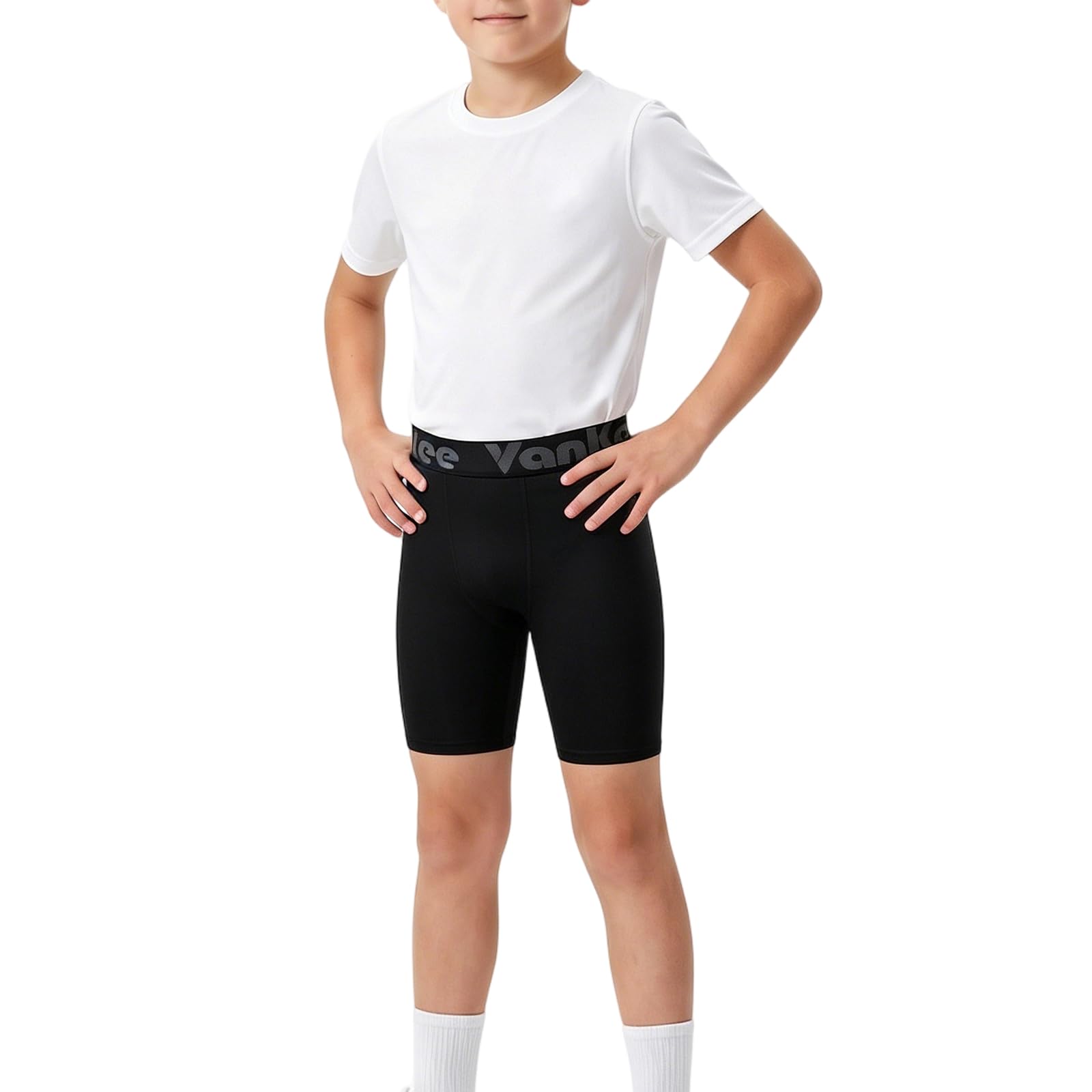 Youth Boys Compression Shorts Quick Dry Athletic Base Layer Workout Underwear Sports Gear Pants for Baseball Football thumbnail
