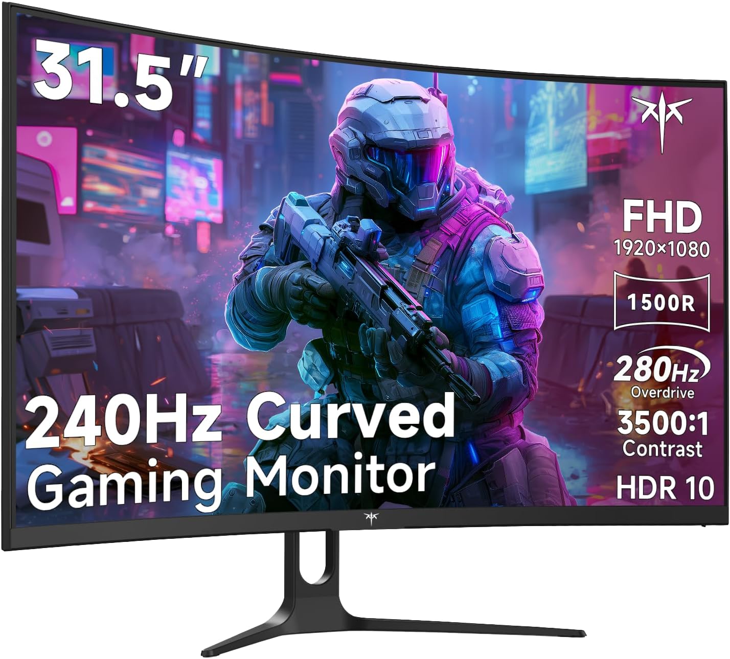 KTC 32 Inch 280Hz 240Hz Curved Gaming Monitor, FHD PC Monitor 1080P, H32C5