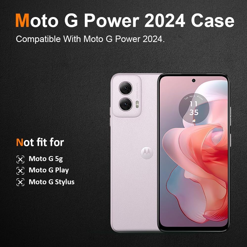 for Motorola Moto G Power 2024 Case,Magnetic Moto G Power 2024 Phone Case with Screen Protector X2 [Compatible with MagSafe], Translucent Matte Shockproof Cover for Moto G Power 5G 2024-Green thumbnail