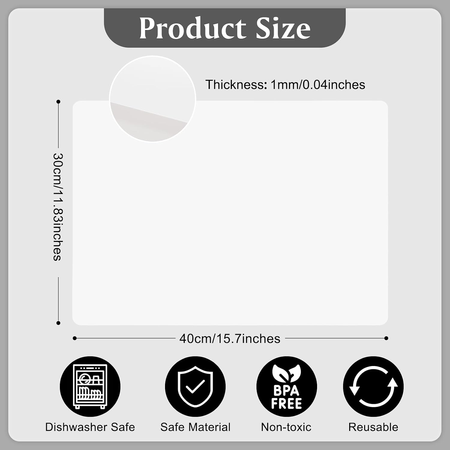 4 Pcs Silicone Placemats for Dining Table, Food-Grade Silicone Mats thumbnail