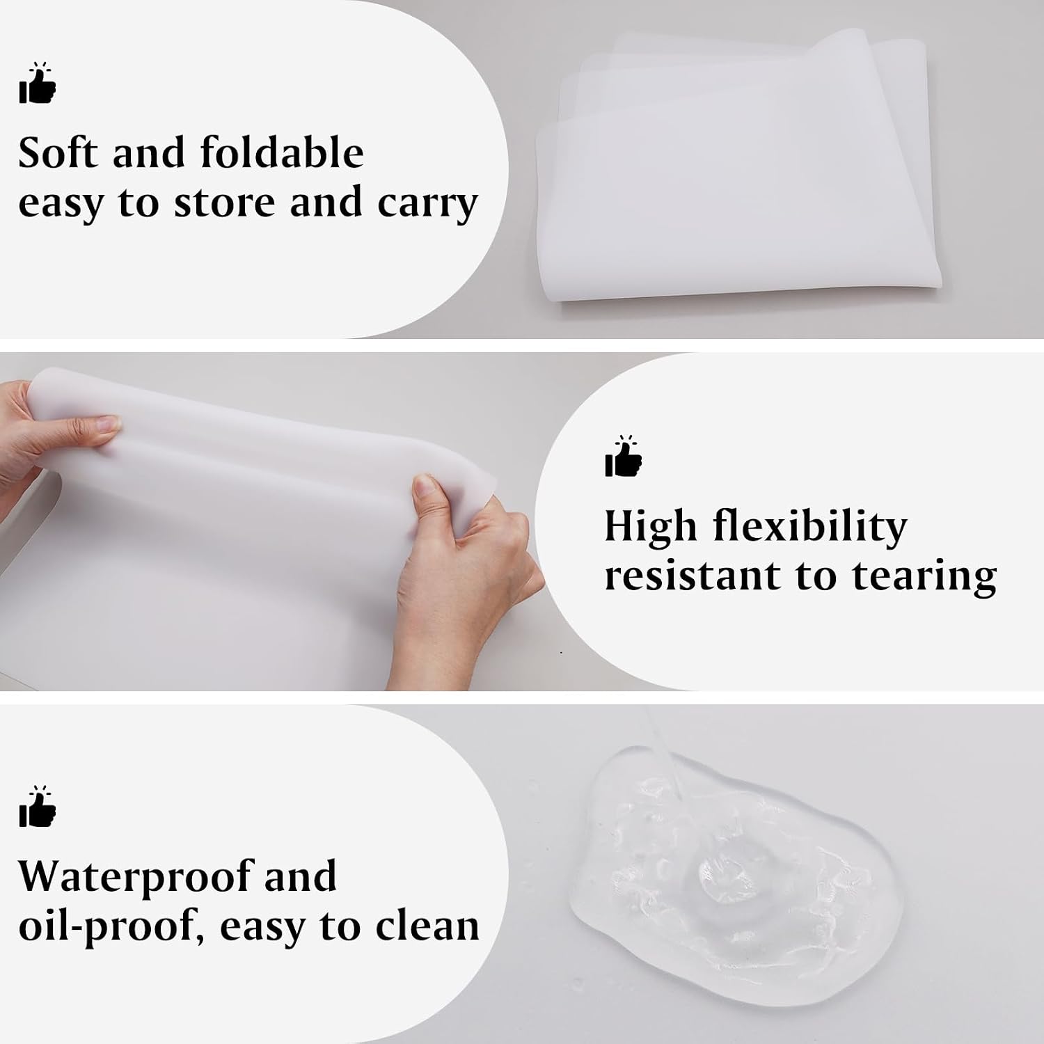 4 Pcs Silicone Placemats for Dining Table, Food-Grade Silicone Mats thumbnail