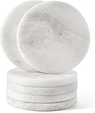 Koville Marble Napkin Holder for Table, 5" Natural Stone Napkin Holder for Kitchen Countertop Dining Room, Modern Napkin Dispenser for Cocktail Tissue Party Bar, Decorative Tissue Paper Holder(White) thumbnail