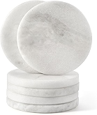 Koville Marble Napkin Holder for Table, 5" Natural Stone Napkin Holder for Kitchen Countertop Dining Room, Modern Napkin Dispenser for Cocktail Tissue Party Bar, Decorative Tissue Paper Holder(White) thumbnail