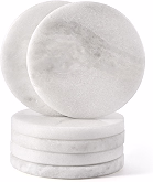 Koville Marble Napkin Holder for Table, 5" Natural Stone Napkin Holder for Kitchen Countertop Dining Room, Modern Napkin Dispenser for Cocktail Tissue Party Bar, Decorative Tissue Paper Holder(White) thumbnail