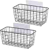 6 Pack 8.1" Round Wire Baskets, Small Black Mesh Fruit Storage for Kitchen thumbnail