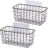 6 Pack 8.1" Round Wire Baskets, Small Black Mesh Fruit Storage for Kitchen thumbnail