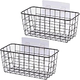 6 Pack 8.1" Round Wire Baskets, Small Black Mesh Fruit Storage for Kitchen thumbnail