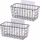 6 Pack 8.1" Round Wire Baskets, Small Black Mesh Fruit Storage for Kitchen thumbnail