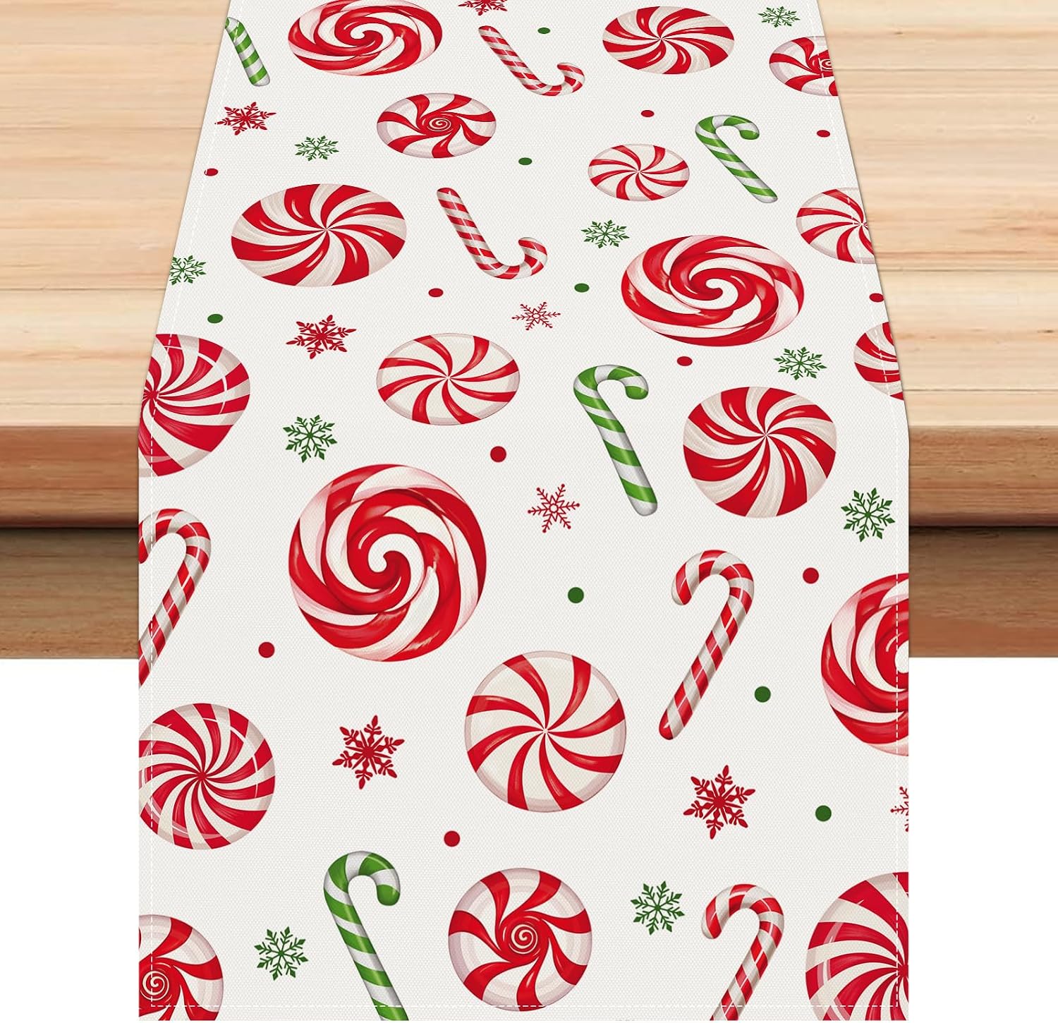 Bonhause Christmas Coastal Table Runner 210 GSM 13x72 Inch Xmas Decor thumbnail