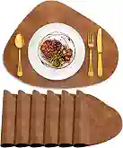 12 Inch Round Braided Placemats Set of 4,Washable Heat Resistant Cotton Polyester Circle Place Mats for Dining Table,Non Slip Kitchen Table Mats,Black