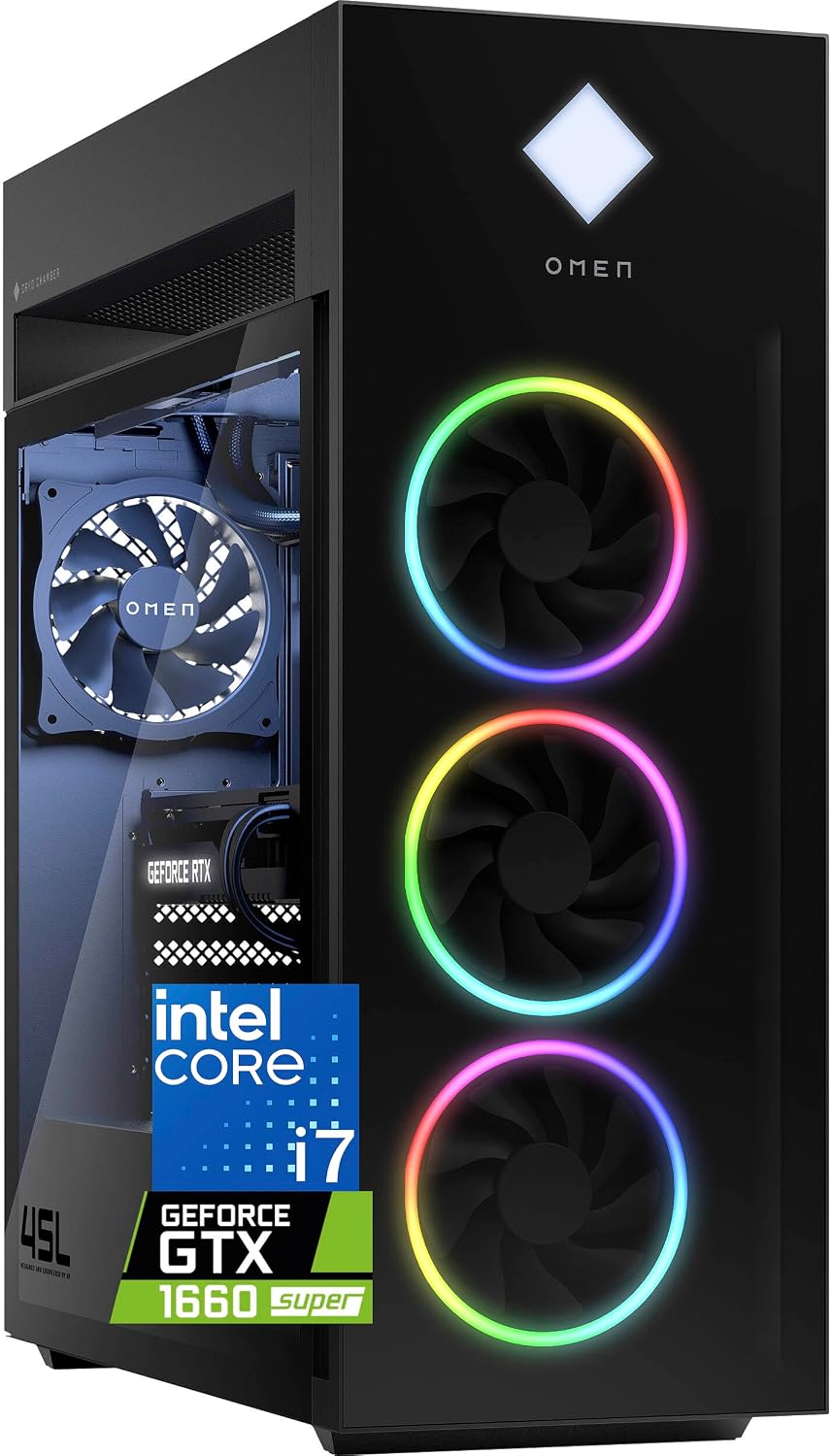 HP OMEN 45L Gaming Desktop, 32GB RAM, 1TB SSD, Intel Core i7, Liquid Cooled