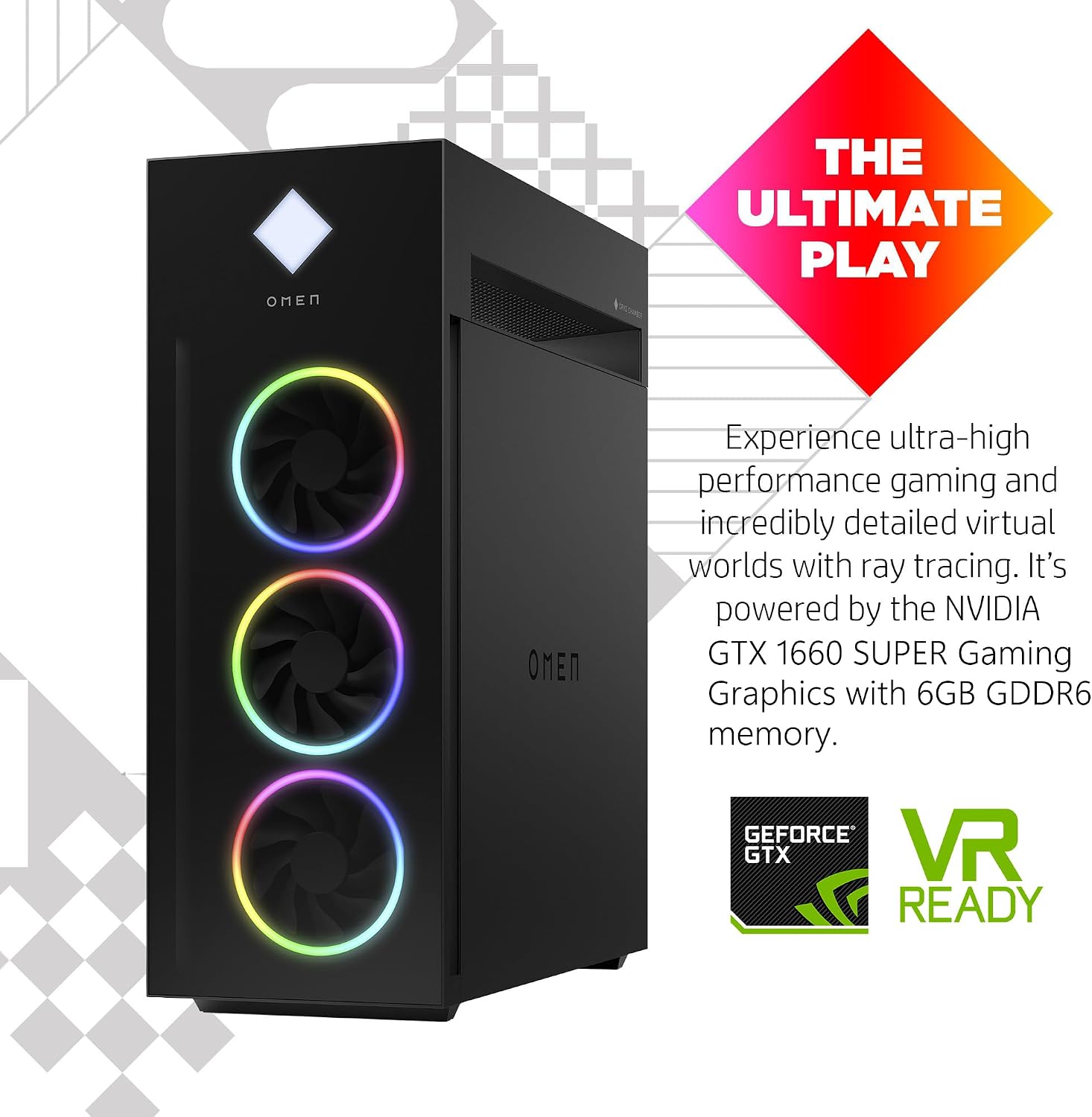 HP OMEN 45L Gaming Desktop, 32GB RAM, 1TB SSD, Intel Core i7, Liquid Cooled thumbnail