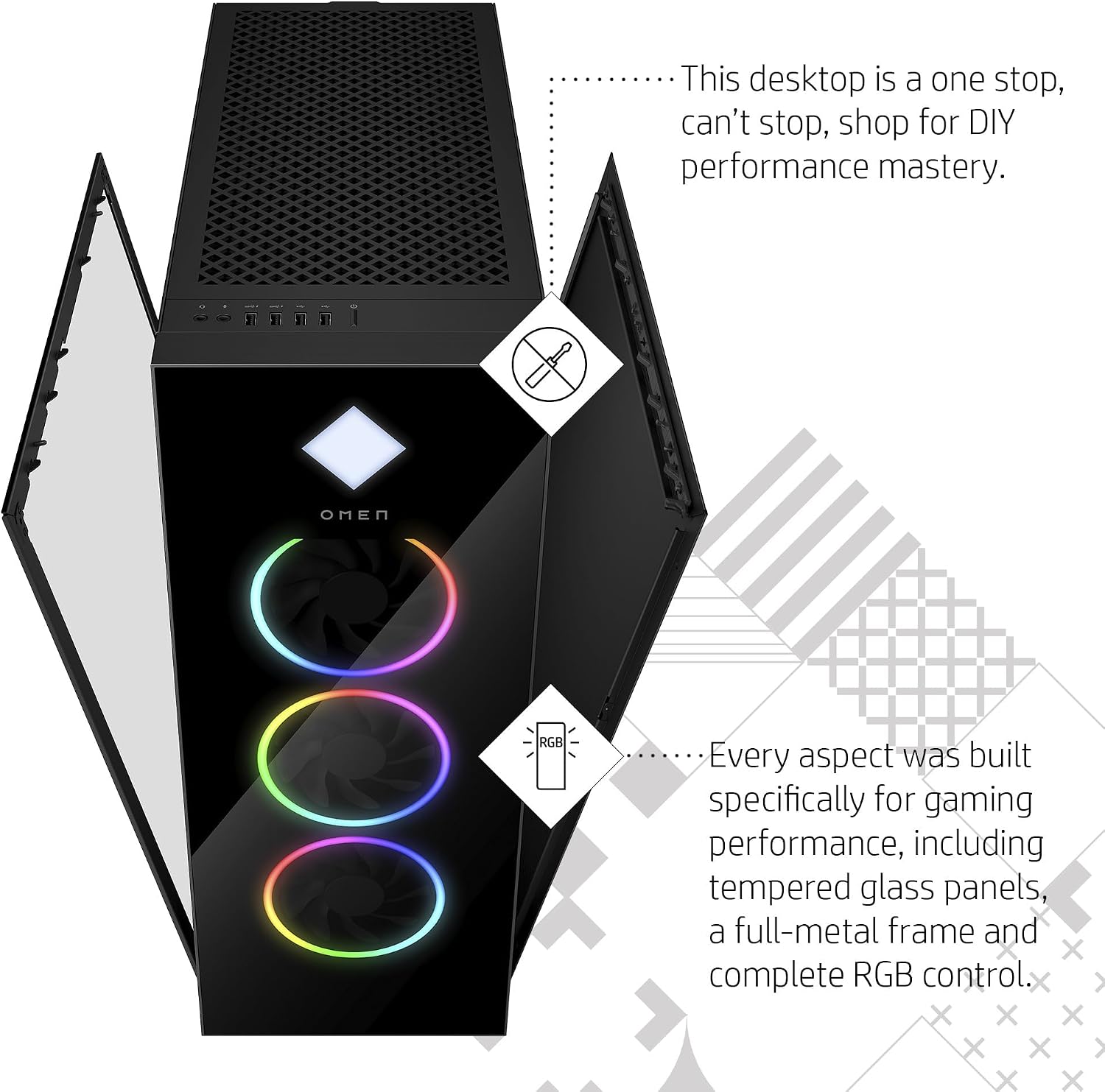 HP OMEN 45L Gaming Desktop, 32GB RAM, 1TB SSD, Intel Core i7, Liquid Cooled thumbnail