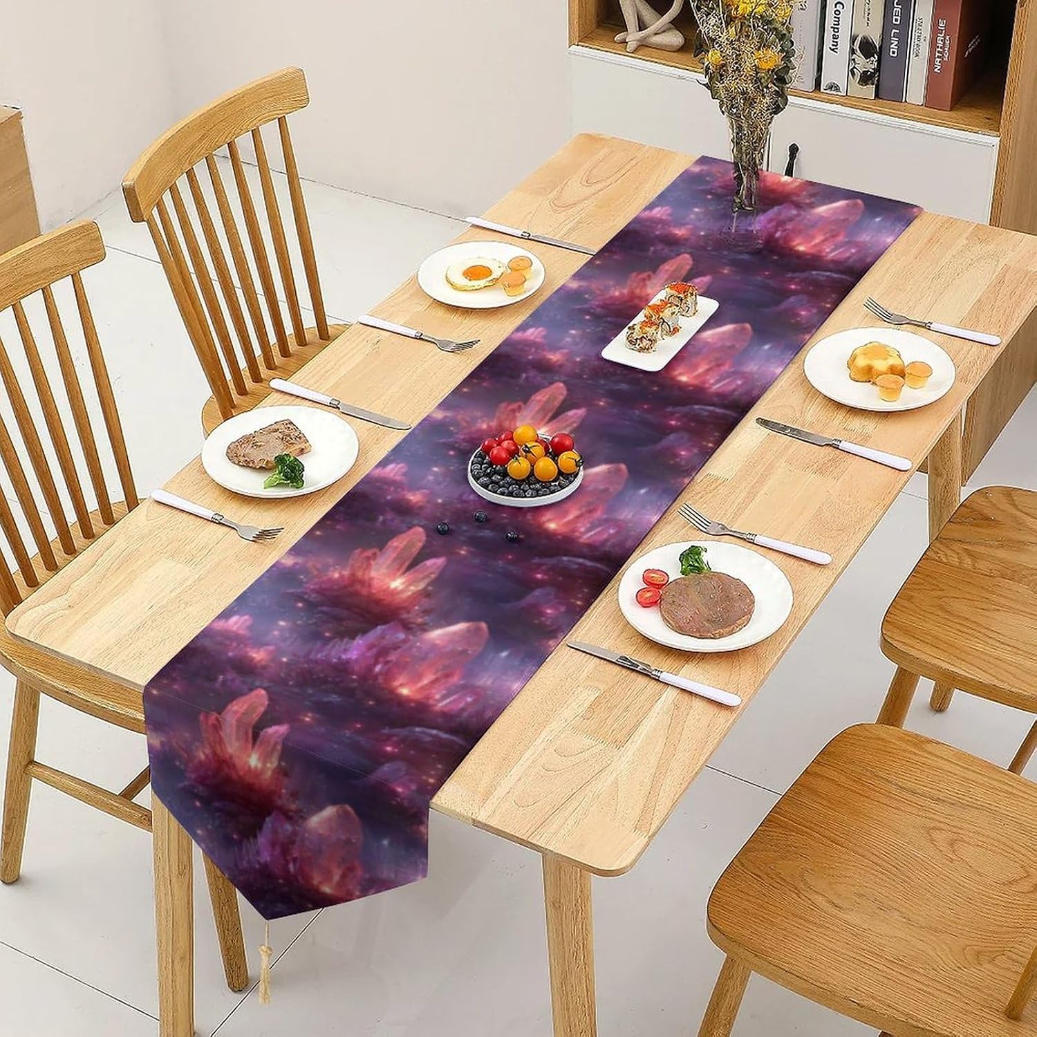 Ethereal Crystal Soft Table Runner with Tassels Farmhouse 200*33cm thumbnail