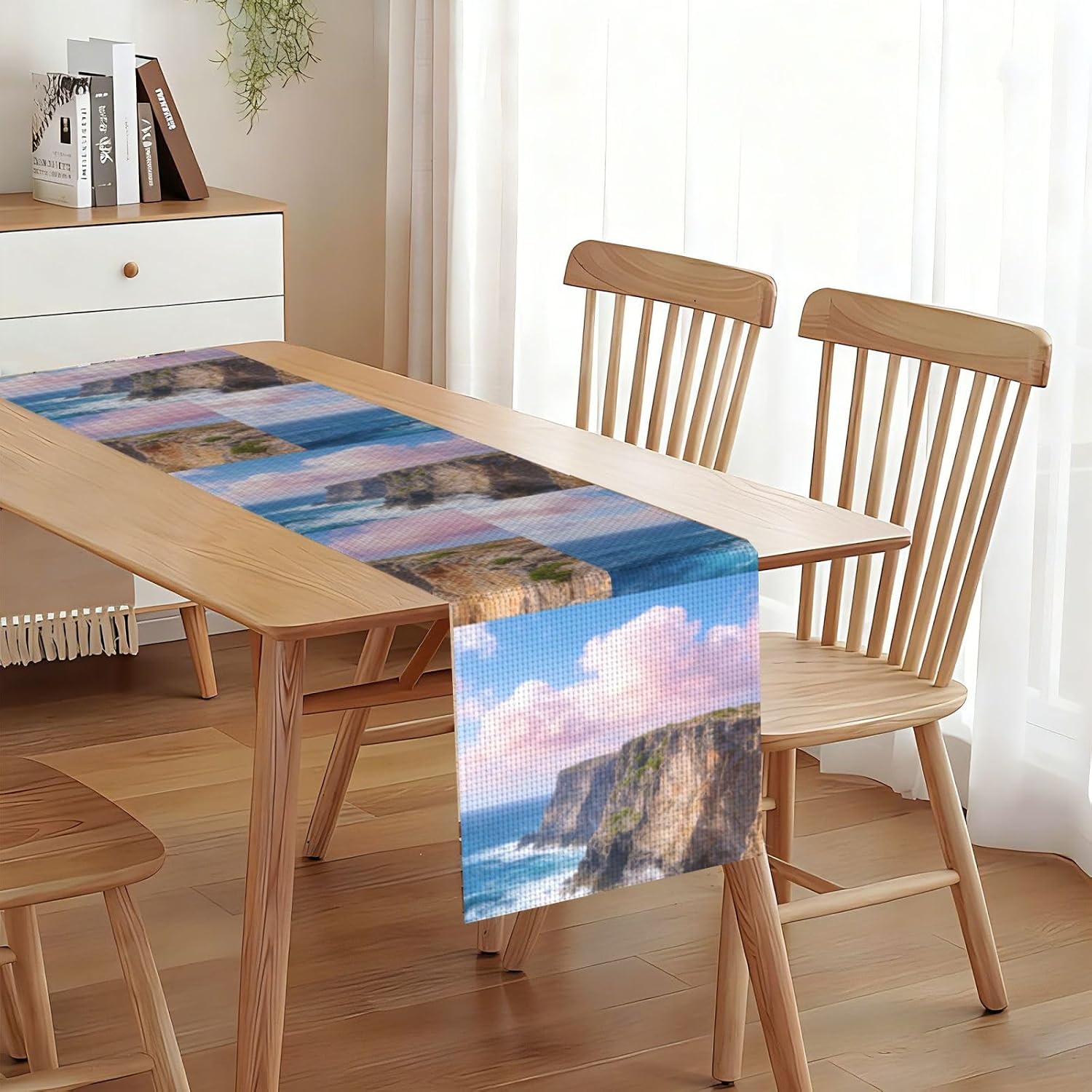 Cliffs & Ocean Print Table Runner 13x72in Table Decoration thumbnail